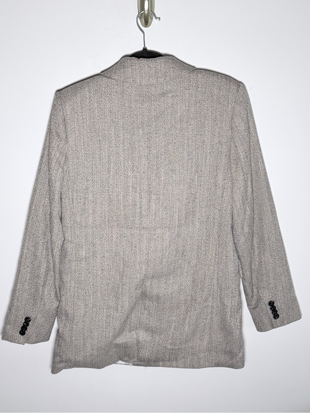 H&M Oversized Women's Double-Breasted Tweed Blazer in Light Brown - Picture 7 of 12